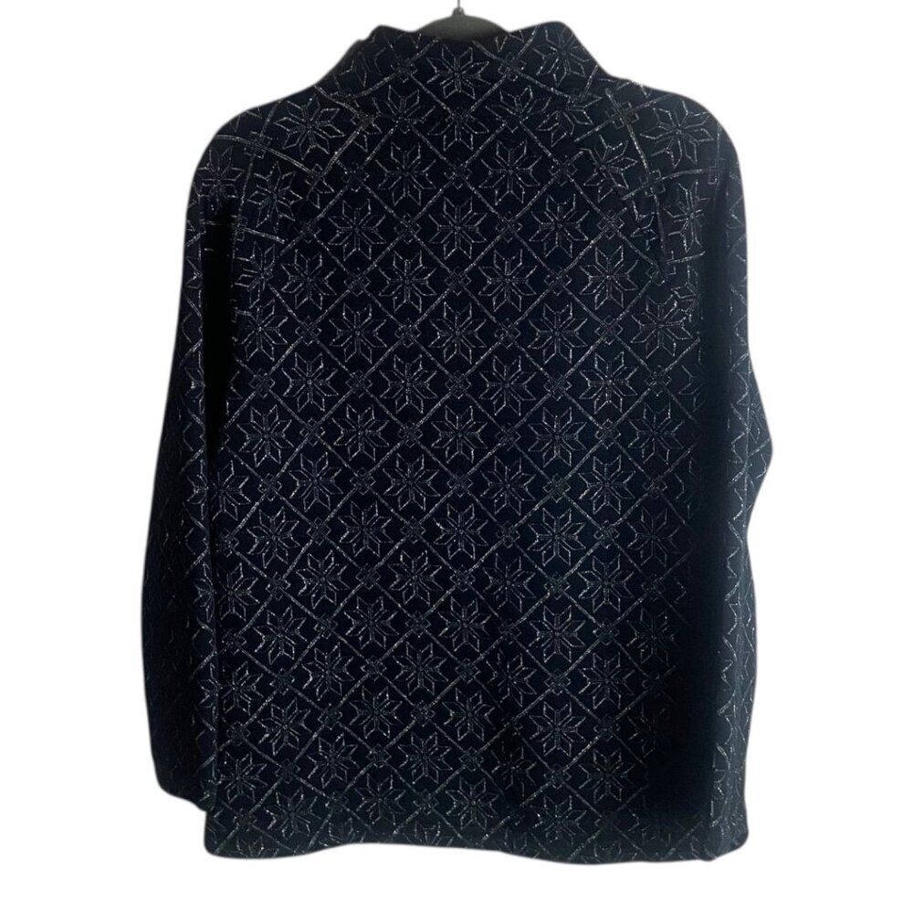 T By Talbots Size Small Snowflake Quilted Wrap Ne… - image 6